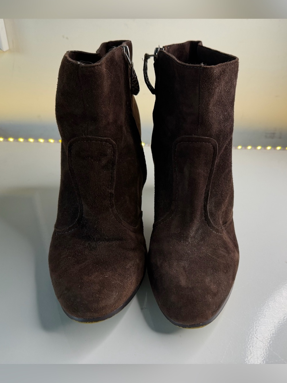Sam Edelman Dark Brown Suede Ankle Boots